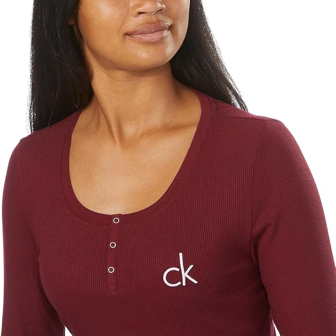 Calvin Klein Womens 2 Piece Fleece Pajama Set