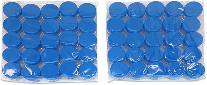 Beauticom (Quantity: 100 Pieces) 5G/5ML Round Clear Jars with Blue Lids for Scrubs, Oils, Toner, Salves, Creams, Lotions, Makeup Samples, Lip Balms