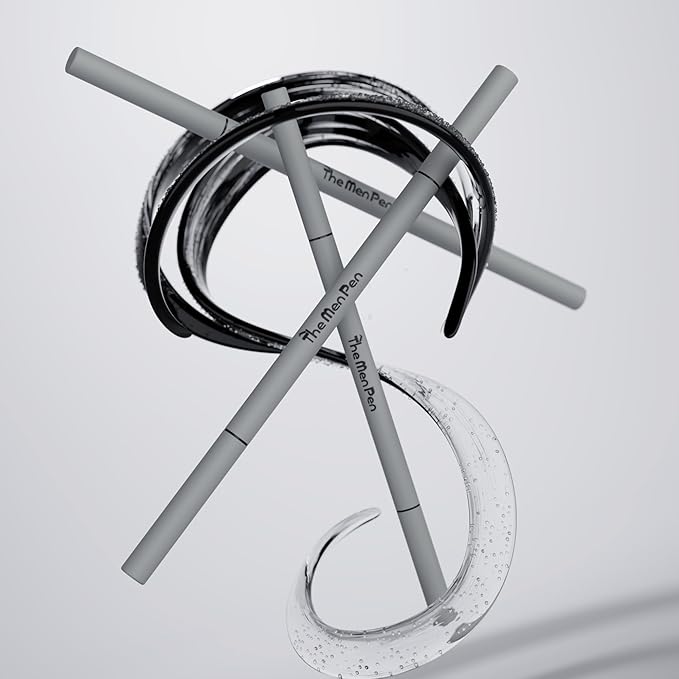 The Men Pen-Waterproof Eyebrow & Beard Filling Pen for Men | Microblading Effect | Waterproof, Sweatproof | Beard & Mustache Hair Darkener | 1 Ounces - 3 Pack Grey