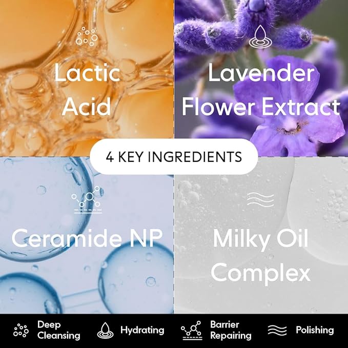 LOOPS Milky Cleanser Korean Skincare - Deep Cleansing and Hydrating Skin Care - Pre-soaked Bamboo Facial Cleansing Pads - Facial Wash with Milky Oil Complex - Oil Cleanser -Mother's Day Gifts for Mom