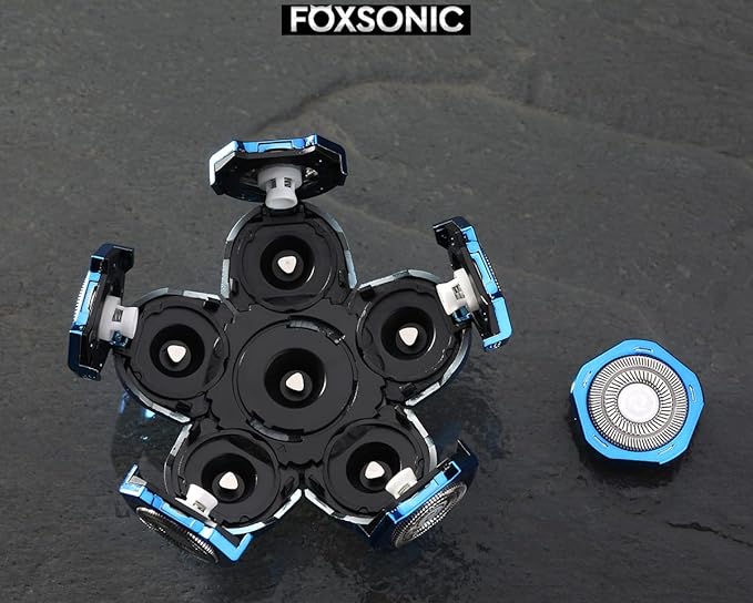 Universal Blue 6 Blades Shaver Replacement Heads for Head Shaver