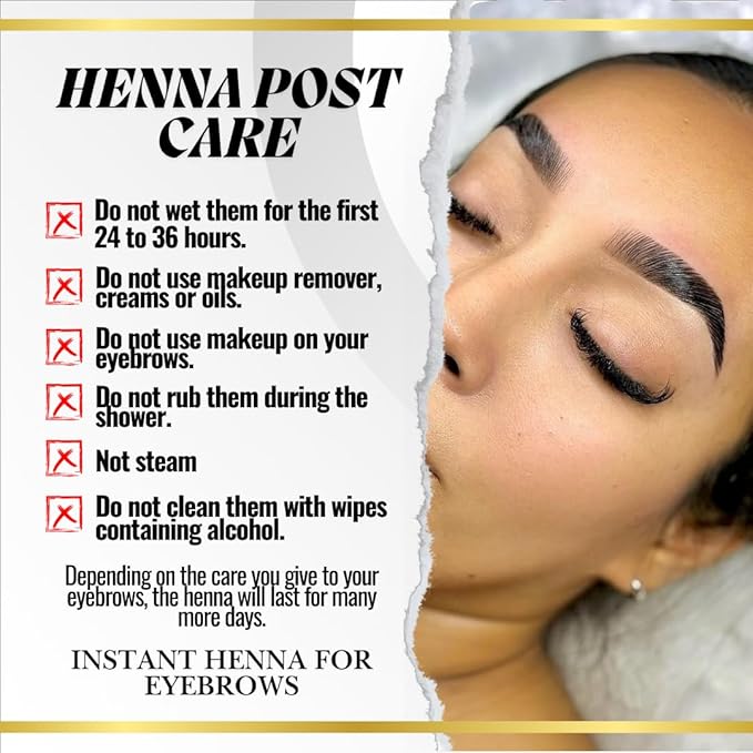 Eyebrow Henna, for natural-looking coloring, 15 ml (Black)