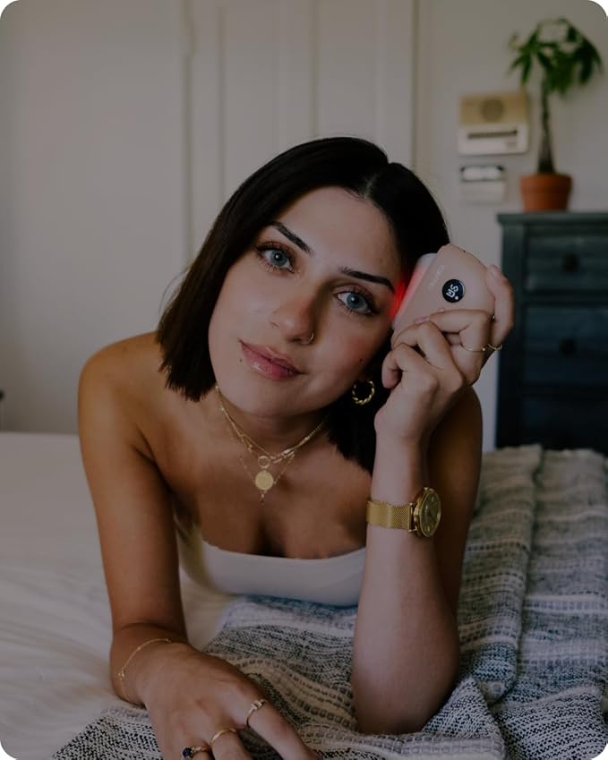 Cosmo LunaStone Gua Sha - Electric Face Massager & Body Scraper Tool - Premium Device for Facial Lifting, Skin Tightening, Jawline Sculpting, Puffiness & Myofascial Release, Acupressure (Terracotta)