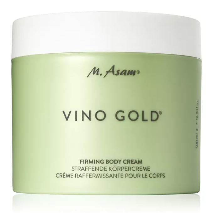 M. Asam VINO GOLD Firming Body Cream (16.9 Fl Oz)- anti-aging body care for smooth skin, lotion for women with aloe vera, cocoa butter, caffeine, vitamin E & vitamin B3, vegan personal skin care.