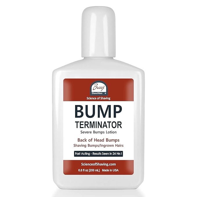 BUMP Terminator Razor Bumps & Shaving Bumps Remover | Ingrown Hair Treatment for Pubic Area with Glycolic Acid, Salicylic acid & Tea Tree Oil| BREEJ Bump Treatment for Bikini Bumps, 6.8 oz (Pack of 1)