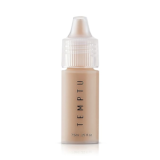 TEMPTU S/B Silicone-Based Airbrush Foundation: Professional Long-Wear Liquid Makeup, Sheer To Full Coverage For A Hydrated, Healthy-Looking Glow & Luminous, Dewy Finish On All Skin Types, 004 Sand, 0.25 Fl Oz