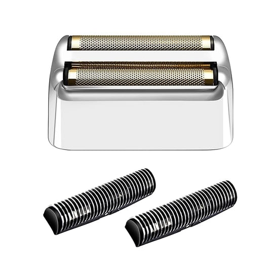 Shaver Replacement Foil and Cutters compatible with BaBylissPRO Barberology Double FXFS2 (Silver)