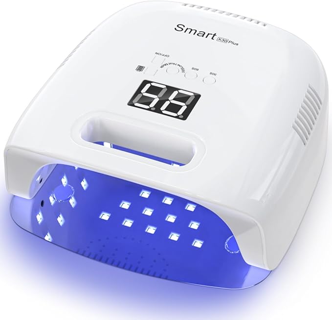 NAILGIRLS Cordless Rechargeable UV Nail Lamp, 60W Professional UV Light for Gel Nails with Metal Base, Portable Wireless LED Nail Dryer Fast Charger Curing Lamp 3 Timers for Salon or Home