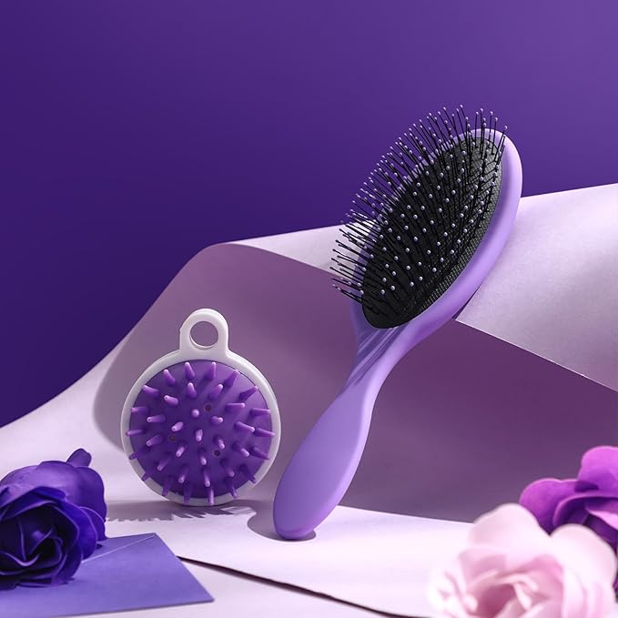 Sawysine 12 Pcs Gift Basket for Women Hair Care Spa Accessories Set Preppy Women's Birthday Mother's Day Gift Stuff(Purple)