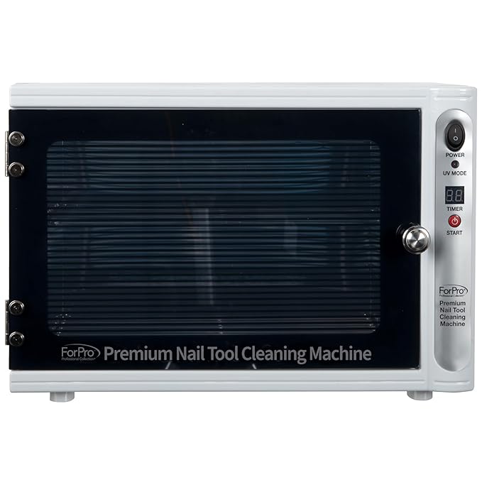 ForPro Professional Collection Premium Nail Tool Cleaning Machine, Large 9L Capacity, Sanitizes Towels & Implements, 10.3" H x 15" W x 8.5" D