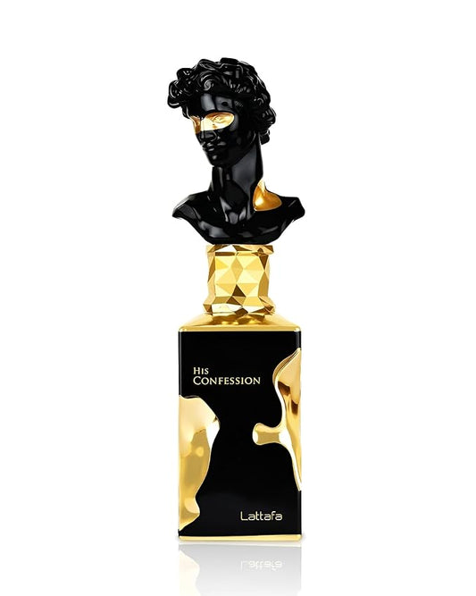 Lattafa His Confession for Men Eau de Parfum Spray, 3.4 Ounce / 100 Ml