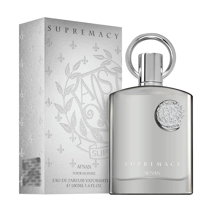 Afnan Supremacy Silver Eau de Parfum for Men, 3.4 Fl. Oz