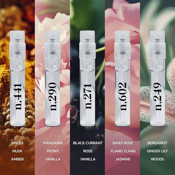 Noteworthy Fragrance Sampler Set | Luxury Perfume Samples | Includes Credit Toward 100ml Purchase | Notes of Vanilla, Sandalwood, Citrus & More | Cruelty-Free, Made in USA (Signature - 15 Samples)