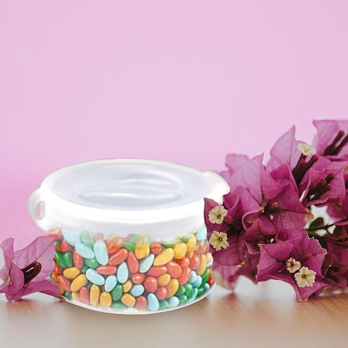 30 pcs plastic cosmetic jar 5/10/20ml clear case with snap lids portable,Travel Storage Cosmetic Samples Beauty Products Mini Containers with Lids, Airtight Cosmetic Containers with Lids.