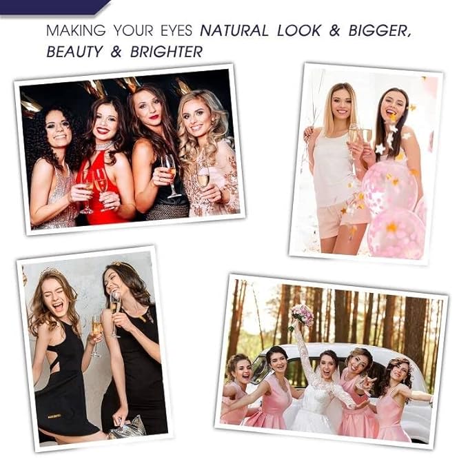 Magnetic Eyelashes with Eyeliner Kit - 7 Pairs 3D Short Magnetic Lashes with 2 Tubes of Liner Waterproof, Natural Look,Long Lasting, Easy Reusable Fake Eyelashes