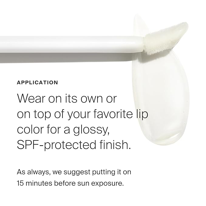 Supergoop! Lipscreen Shine SPF 40 - Pack of 2, 0.34 fl oz - Clear Lip Gloss with Grape Seed Extract, Sunflower Seed Oil & Kelp Extract - Water-Resistant, Non-Sticky Formula