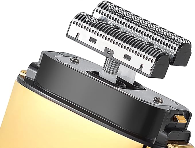 KEMEI Electric Razors for Men, Professional Cordless All Metal Electric Razor, Lithium Titanium Razors, USB Rechargeable Facial Beard Trimmer,Golden (TX1 Gold)