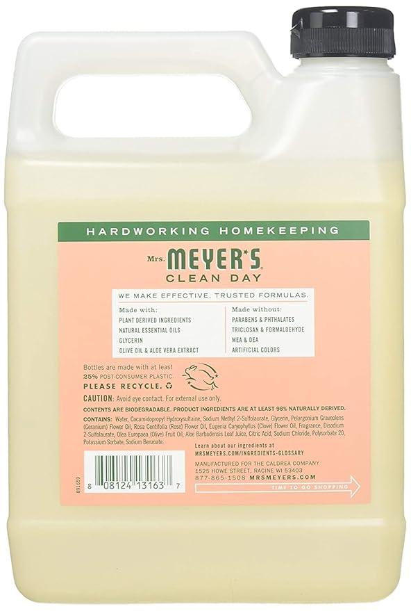MRS. MEYER'S CLEAN DAY Hand Soap, Refill Variety Pack Soaps Made to Clean and Freshen Hands