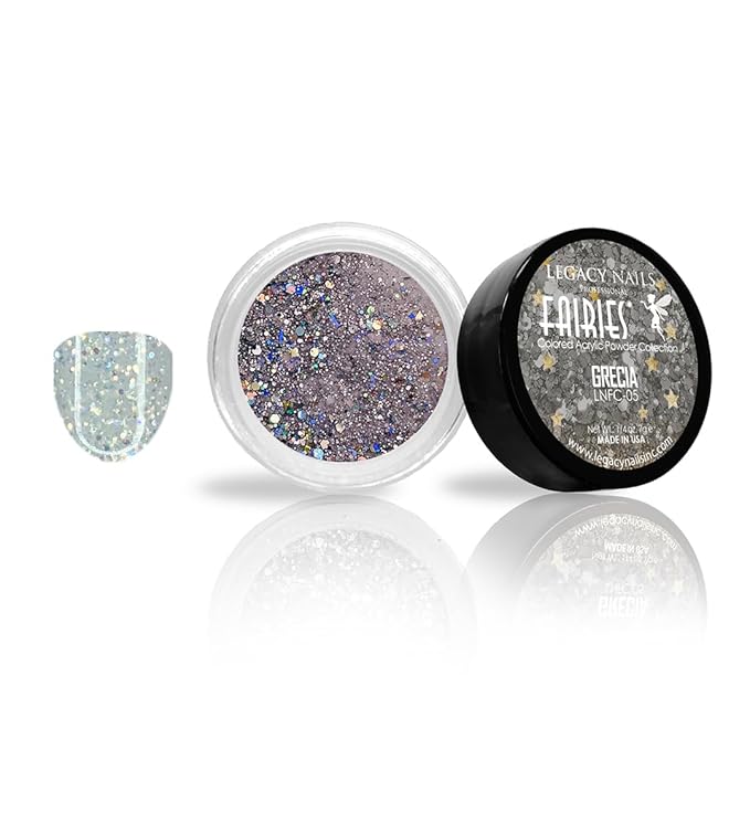 Legacy Nail Acrylic Powder Collections - 6 Colors Professional Nail Art Powder Set Manicure DIY for Dip & Acrylic Nail Extensions (Fairies Collection)