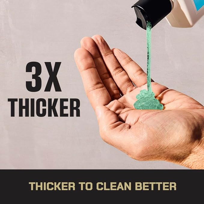 Duke Cannon Supply Co. Thick High Viscosity Body Wash - 3X Thicker, Plant-Based, Mineral-Enriched - Shower Gel for Men, Body Scrub - Midway, 3 Pack (18 oz)
