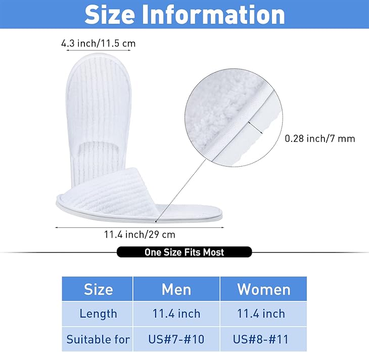 Elcoho 12 Pairs Closed Toe Spa Slippers Reusable Slippers Coral Fleece Washable Disposable Home Slippers for Women Men Guests Hotels House Slippers Housewarming Indoors Bathroom Party Traveling