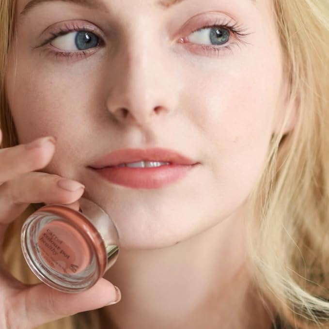 Ere Perez - Natural Carrot Color Pot | For Lips + Cheeks | Buildable, Blendable, Creamy, Vibrant, Satin Finish | Cacao Butter, Avocado + Castor Seed Oil | Vegan, Cruelty-Free, Clean Beauty (Healthy)