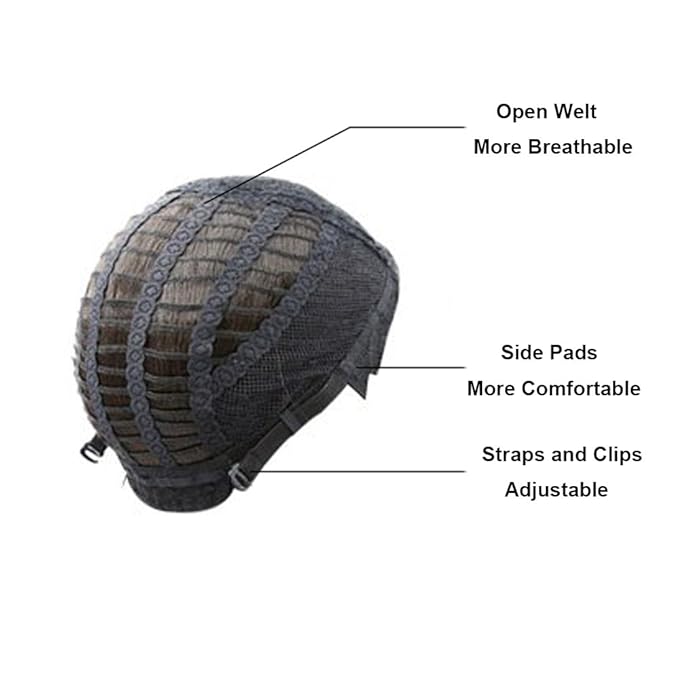 BERON 28" Women Girls Long Curly Wavy Wig Heat Resistant Synthetic Fiber with Wig Cap (Sky Blue)