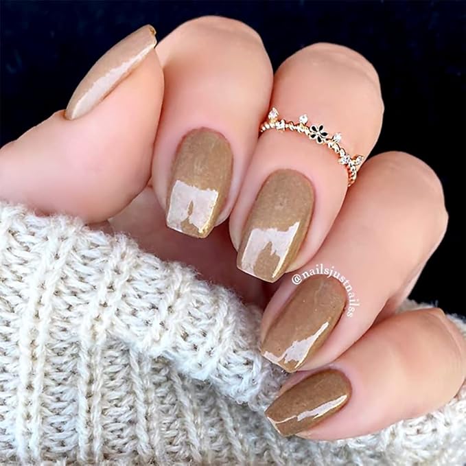 duri Nail Polish, 775 Vinyl Records, Gorgeous Tan with Golden Shimmer, Full Coverage, Quick Drying, Long Lasting, 0.45 Fl Oz