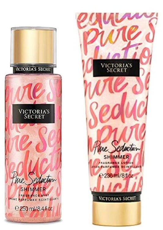 Victoria's Secret Pure Seduction Shimmer Bundle Fragrance Mist and Fragrance Lotion