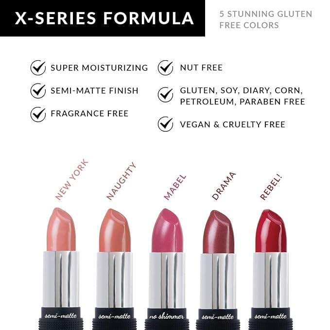 New York Full Body Lipstick for Women - Vegan Gluten Free Organic Lipstick - Creamy Lip Color, Nourishing Lip Makeup w Vitamin E - BROWN NUDE LIPSTICK SHADE