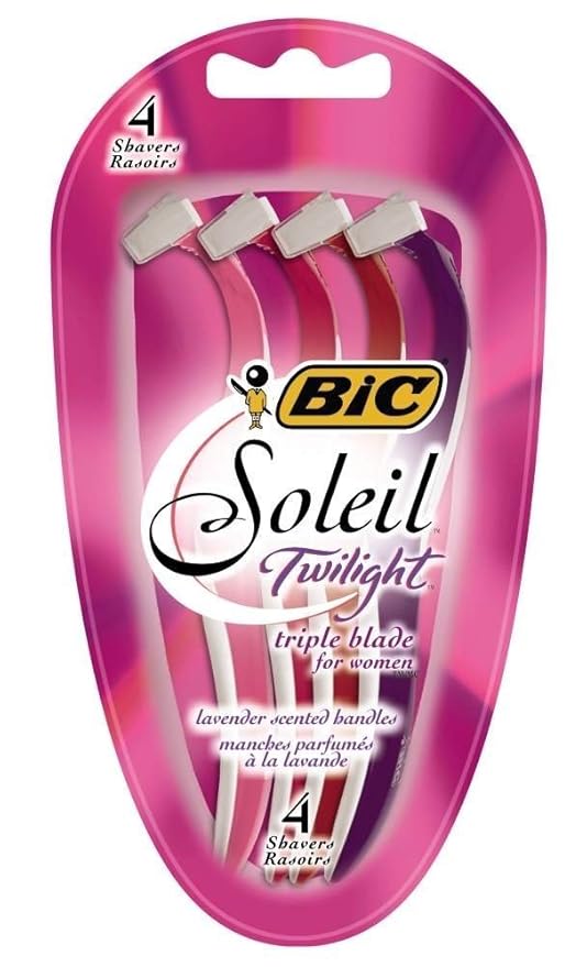 BIC Soleil Smooth Scented Women's Disposable Razor, Triple Blade, Moisture Strip for a Smooth Shave, 4 Count - Pack of 2