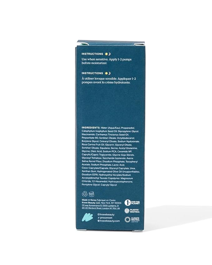 KraveBeauty Great Barrier Relief, Soothing Skin Barrier Repair Serum, Contains Tamanu Oil to Soothe and Calm Redness, For All Skin Types, Vegan & Cruelty Free, 1.52 fl oz