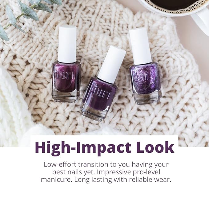 duri Nail Polish, GBD-205 WHO'S WHO 3 Piece Set, Light Purple, Purple, Soft Green, Fast Drying, Lasting, Quick Drying, 0.45 Fl Oz each