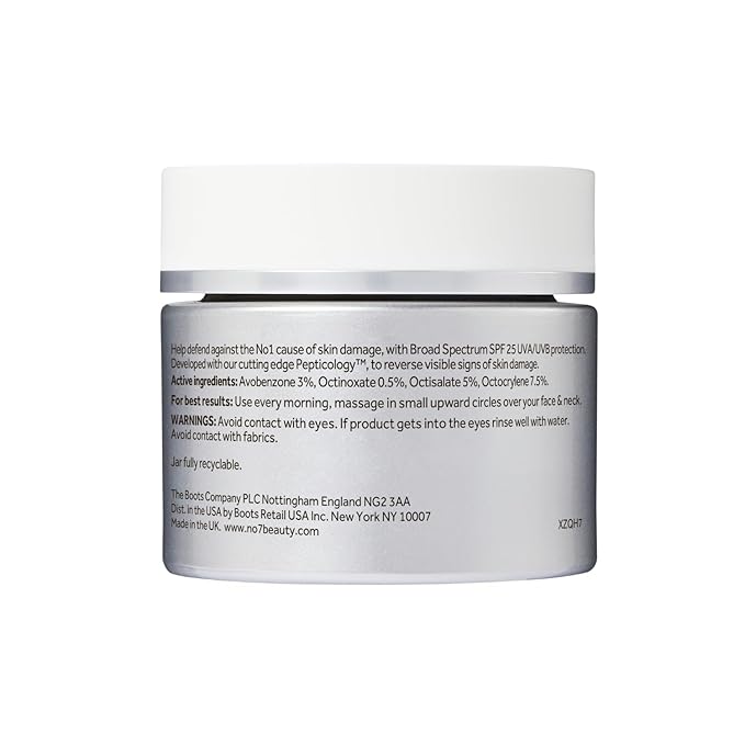 No7 Future Renew Damage Reversal Day Cream SPF 25 - Anti Aging Moisturizer with SPF for Visible Sun Damage - Protects, Moisturizes & Reverses Dullness - Suitable for All Skin Types (1.69 Fl Oz)