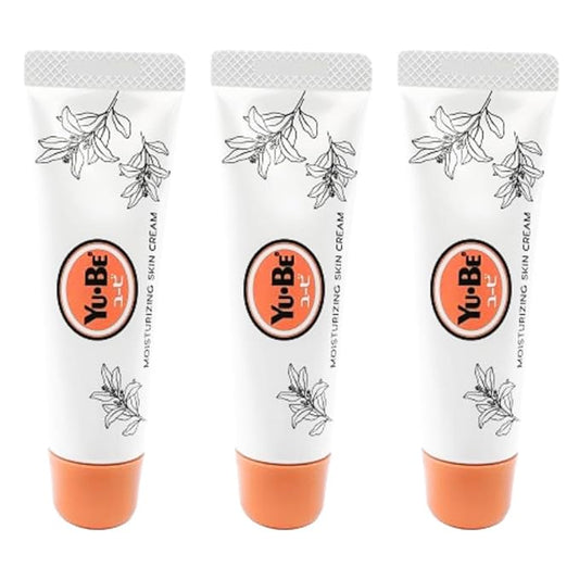 Yu-Be Moisturizing Skin Cream (Trio) - Hydrating Cream for Night & Day | Relieving Moisturizer for Dry Skin | Safe for Face & Body | Softens Hands & Feet | Vegan | Paraben Free (1 fl oz/28mL x 3)