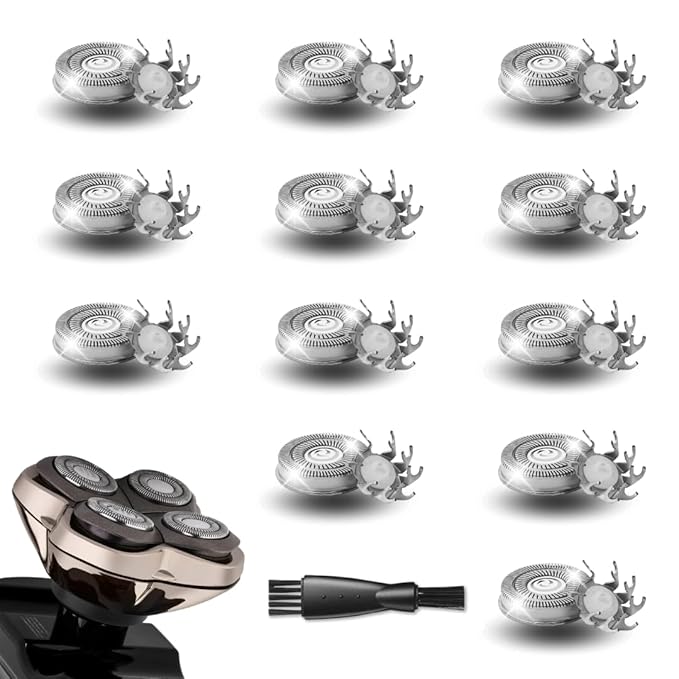 12 Pack Replacement Blades Compatible with SKU*l Shaver Pitbull Gold PRO & Silver - Pitbull Shaver Replacement Blade, Enhanced Heads for Superior Smooth Shaving Without Scratching