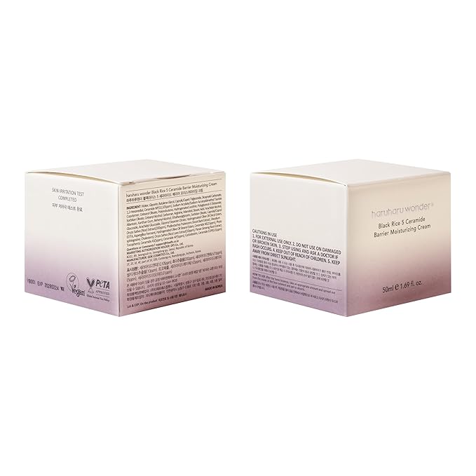 HARUHARU wonder Black Rice 5 Ceramide Barrier Moisturizing Cream, Daily Skin Barrier Care, Long-Lasting Hydration, Soothing & Nourishing, Ceramide Capsules, Korean Skincare 50ml