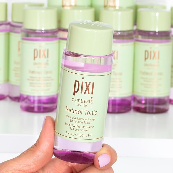Pixi Retinol Tonic, Smoothing & Firming Facial Toner, Enhanced with Peptides to Boost Collagen Production, Alcohol-Free Daily Rejuvenating Toner, 250 ml / 8.5 fl oz