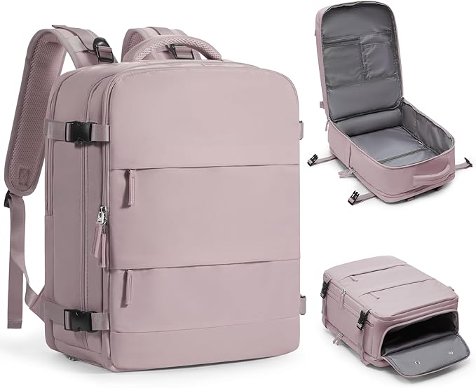 Travel Backpack Carry On Flight Aapproved Personal Item Travel Bag Mochila De Viaje Travel Backpack For Men Spirit Airlines Personal Item Bag 18x14x8 Carry On Backpack For Airplanes Lotus Root Pink