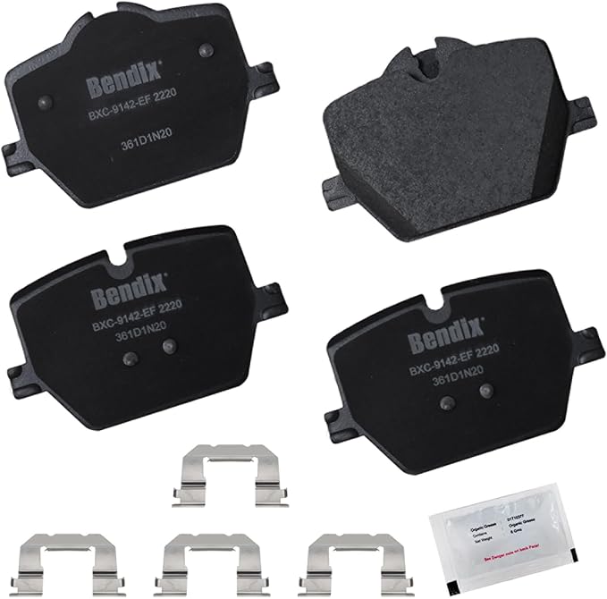 Bendix Priority1 CFC2220 Ceramic Rear Brake Pads for Select Models BMW 230i,xDrive,330e,330i,430i,Gran Coupe,i4,M240i,M340i,M440i,Z4,Toyota GR Supra