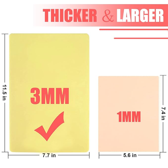 3MM Tattoo Skin Practice - SOTICA 6PCS 3MM Fake Skin 12x8" Thick Tattoo Practice Skins Soft Silicone Tattoo Fake Skin 3mm Tattoo Practice Skin for Tattooing Piel Sintética Para Tatuar Tattoo Supplies
