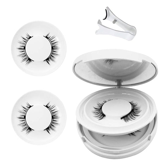 Meylora Magnetic Lashes,Meylora Magnetic Eyelashes with Applicator Reusable Eyelashes Magnet Natural Look without Eyeliner No Glue or Liner Needed(Natural+Natural)