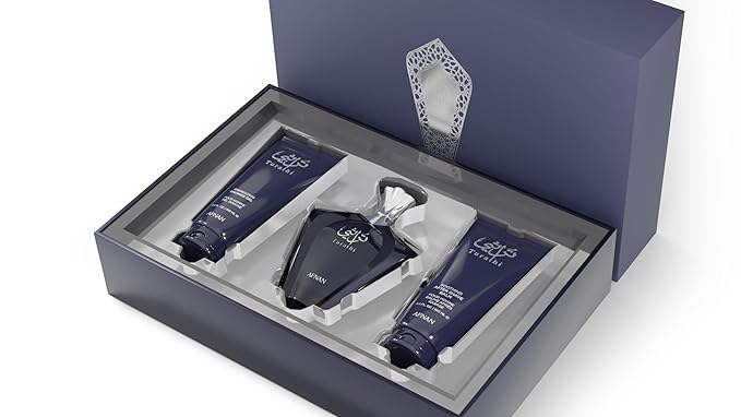 Afnan Turathi Homme Blue Gift Set – Eau De Parfum + Shower Gel + After Shave – Luxurious Perfume Gift Set For Men