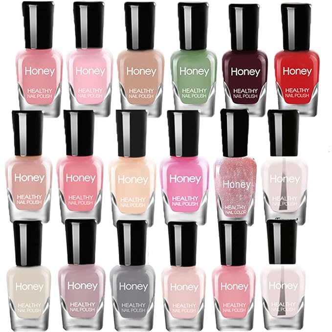 Non Toxic Nail Polish Set, Easy Peel Off and Fast Dry Nail Polish Set for Pack, Eco Friendly & Organic Water Based Nail Polish for Women,Teens