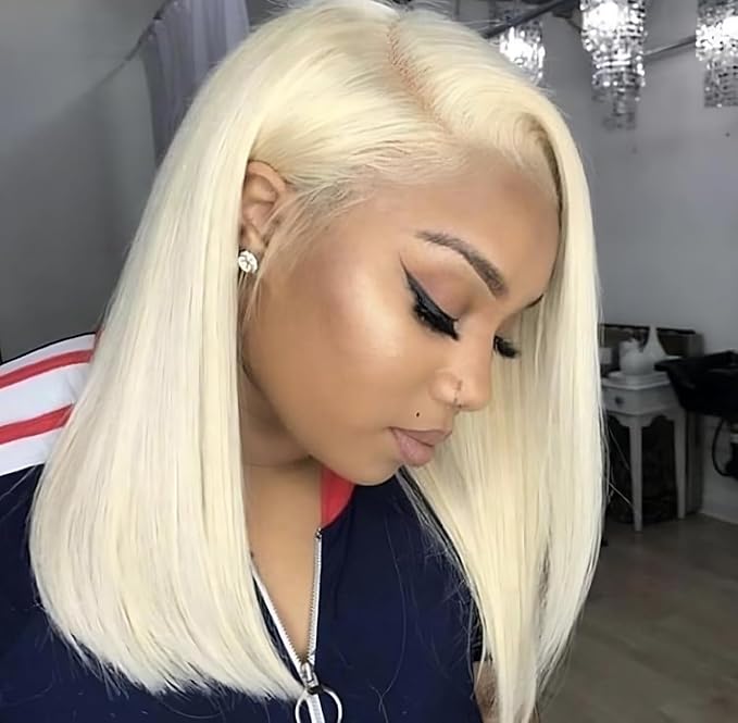 613 Lace Front Wigs Human Hair Blonde Wig 13x4 Straight Lace Frontal Wigs Human Blonde Pre Plucked With Baby Hair Lace Front Wigs 180 Density 16 Inch