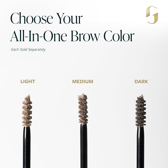 GUIDE Beauty Brow Moment, One-Stop Brow Gel with a Fine Tip Brush to Expertly Fill, Shape & Set, Patented GUIDE Ring for an Easy, Secure Hold (Light)