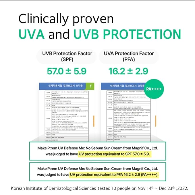 MAKE P:REM UV Defence me. No Sebum Sunscreen, SPF 50+ PA++++ Reef-Safe Silky Texture Sunscreen with Poreless and Matte Finish, UVA/UVB Protection, Korean Sunscreen, 1.69 fl oz, 50ml