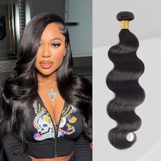 18 Inch Bundles Human Hair Body Wave Black Human Hair Bundles 12A Grade Double Weft Hair Extensions Real Human Hair