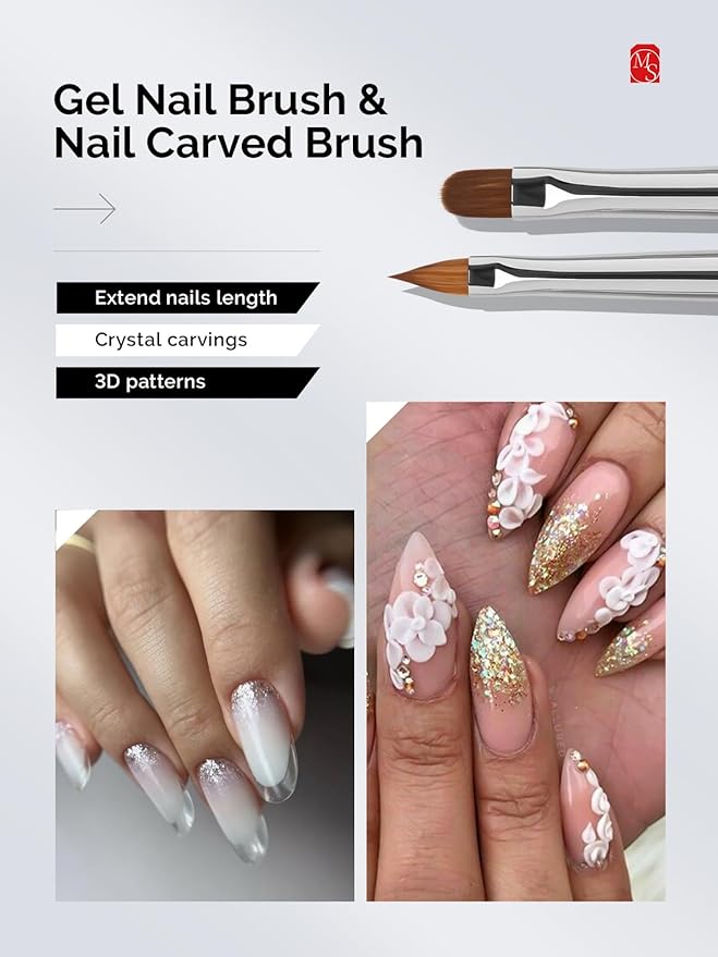 MelodySusie 30000RPM Portable Electric Nail Drill with Nail Art Brushes Set