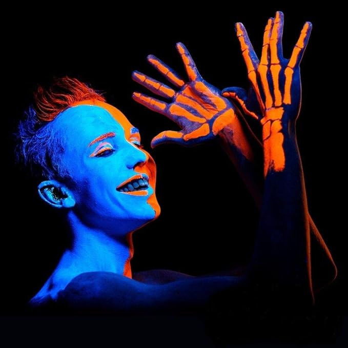 Blacklight Face and Body Paint - Neon Fluorescent (0.34oz (Pack of 6))